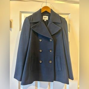 Old Navy women dark navy pea coat
